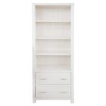 Стеллаж для книг Фьорд 02 (белый воск),80x200x35 см — изображение 3