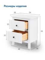 Прикроватная тумбочка Кантри 02 (черный лак),54x66x38 см — изображение 5