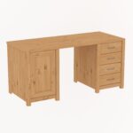 Стол Фьорд двухтумбовый (бейц масло),155x74x65 см