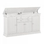 Комод Бостон АКД с откидной крышкой (белый воск),181х100х46 см