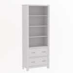 Стеллаж для книг Фьорд 02 (белый воск),80x200x35 см