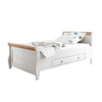 Кровать Мальта 100х200 с ящиками (белый воск/антик),108x93x222 см — изображение 2