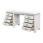 Стол письменный 2-х тумбовый Рауна 08 (белый воск),165x76x60 см — изображение 3