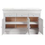 Комод буфета Бостон (белый воск),140×88×43 см — изображение 3