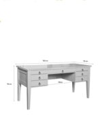 Стол письменный Хельсинки 07 (белый воск),150×75×76 см — изображение 6