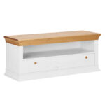 Тумба ТВ Бостон (белый воск/антик),130х54х45 см