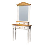 Стол пристенный Консолеа 3 (белый воск/антик),85Х75Х32 см  — изображение 6