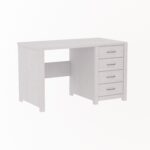 Стол письменный однотумбовый Фьорд (белый воск),120x74x65 см