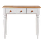 Стол пристенный Консолеа 3 (белый воск/антик),85Х75Х32 см  — изображение 2