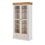 Витрина Бостон 21G (белый воск/антик),110х210х45 см — изображение 2