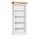 Стеллаж Бостон 1000х405(белый воск/антик),100x210x40 см