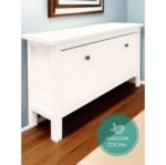 Тумба для обуви с сидением 01 Кантри (белый лак), 105x57x30 см — изображение 8