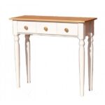 Стол пристенный Консолеа 3 (белый воск/антик),85Х75Х32 см 