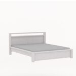 Кровать из массива сосны Фьорд 180х200 (белый воск ),196x90x216см