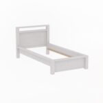 Кровать односпальная  Фьорд 90x200  (белый воск),106×90×216 см — изображение 3
