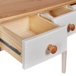 Стол пристенный Консолеа 3 (белый воск/антик),85Х75Х32 см  — изображение 5