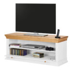 Тумба ТВ Бостон (белый воск/антик),130х54х45 см — изображение 4