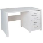 Стол письменный однотумбовый Фьорд (белый воск),120x74x65 см — изображение 3