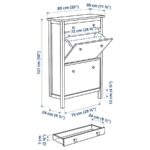 Закрытая обувница Кантри 03 (белый лак), 89×127×30 см — изображение 12
