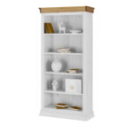 Стеллаж Бостон 1000х405(белый воск/антик),100x210x40 см — изображение 3