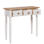 Стол пристенный Консолеа 3 (белый воск/антик),85Х75Х32 см  — изображение 3