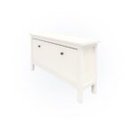 Тумба для обуви с сидением 01 Кантри (белый лак), 105x57x30 см — изображение 3