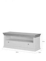 Тумба ТВ Бостон (белый воск),130х54х45 см — изображение 8