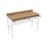 Письменный стол Кантри 02 (белый лак/браун),120х75х47 см — изображение 4