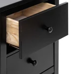 Прикроватная тумбочка Кантри 02 (черный лак),54x66x38 см — изображение 4