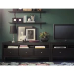 Тумба ТВ Кантри 03 (черный лак),145х57х46 см — изображение 5