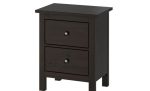 Прикроватная тумбочка Кантри 02 (черный лак),54x66x38 см